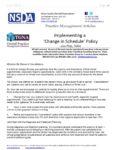 Implementing a Change in Schedule Policy TGNA Thumbnail